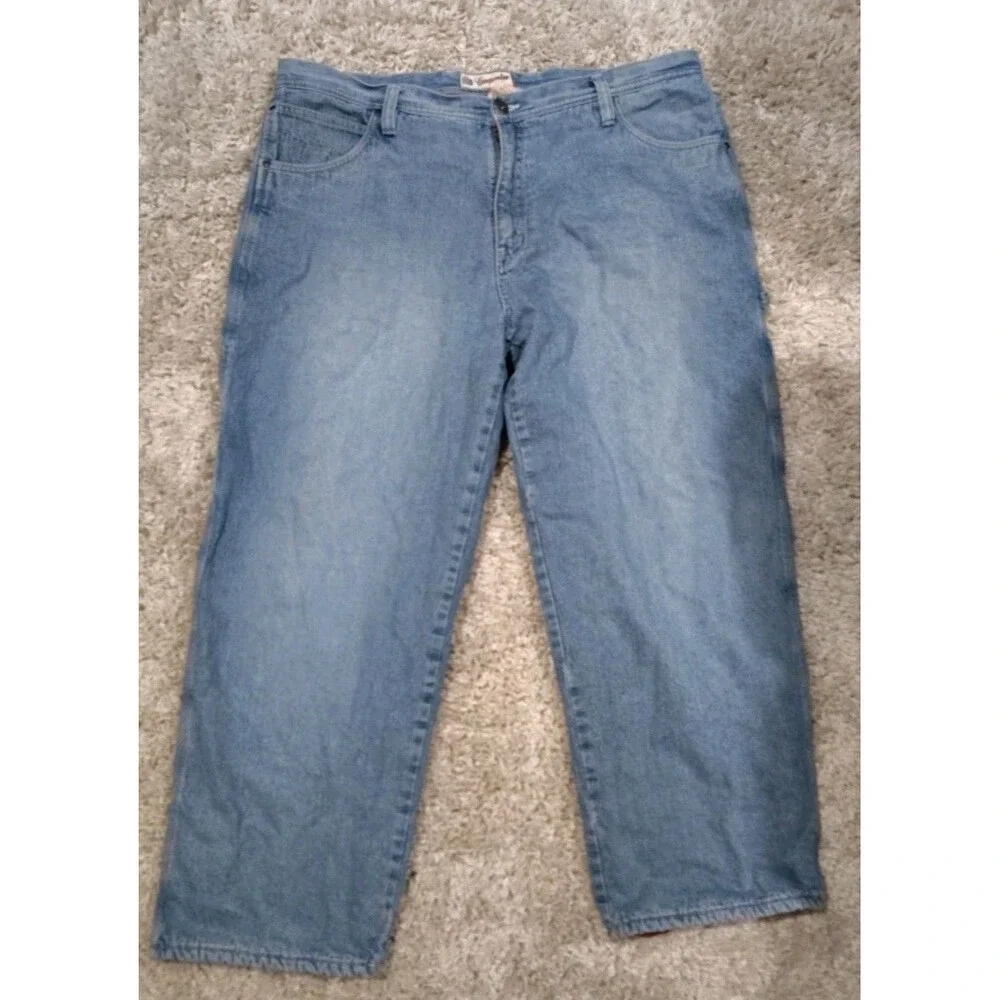 Vintage Faded Glory Fleece Lined Carpenter Pants Men Size 42 x 30 Outdoors Farm - Picture 2 of 7